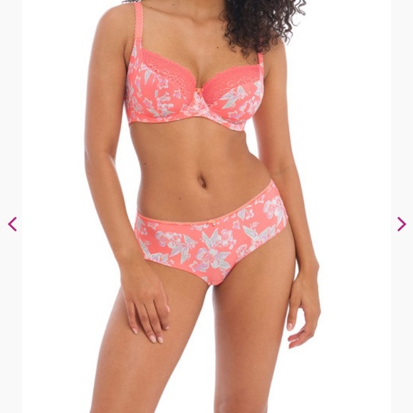 ++2 for $20++ Freya Lingerie Erin Short (Hipster) Hot Coral - Picture 5 of 7